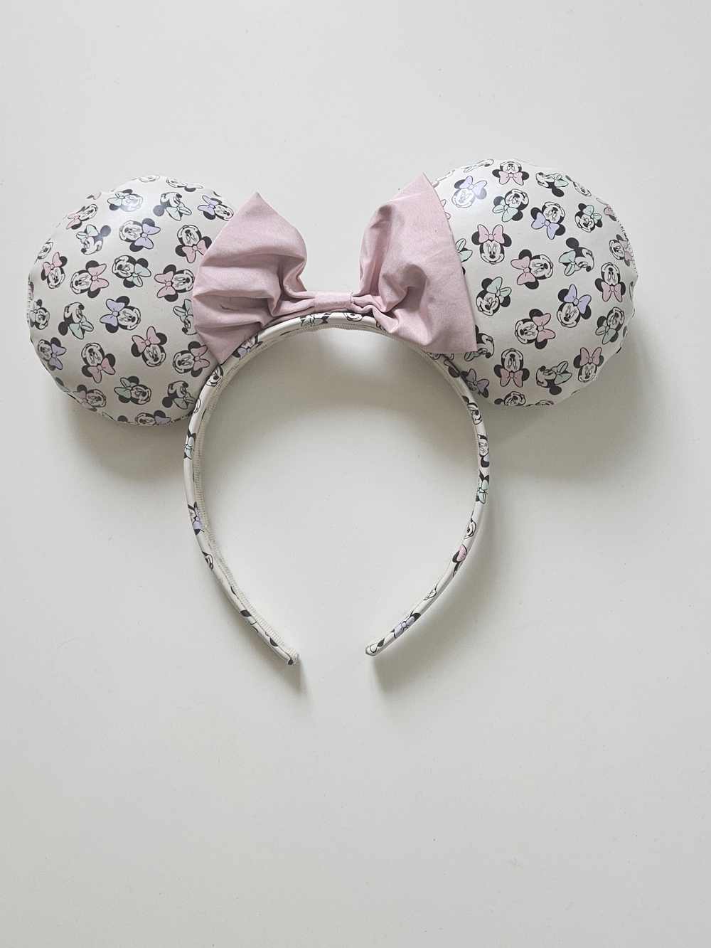 Aldi Exclusive Disney Minnie Mouse Pastel Floral Ear Headband with Pink Bow